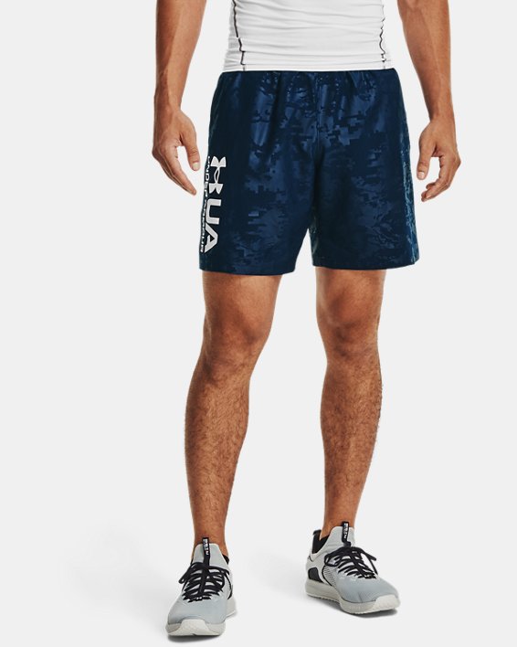 Men's UA Woven Emboss Shorts, Navy, pdpMainDesktop image number 0